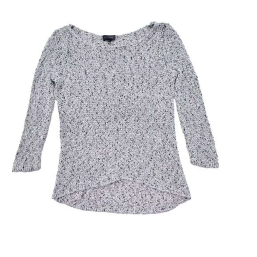🛍️2 for $25 Sale🛍️ The Limited Open Knit Lightweight Sweater Small Black White